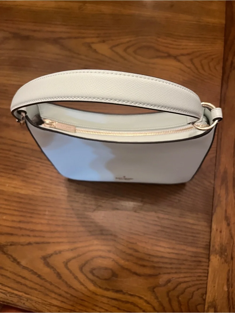 kate spade Mint Green Perry Saffiano Leather Shoulder Bag with Gold Logo